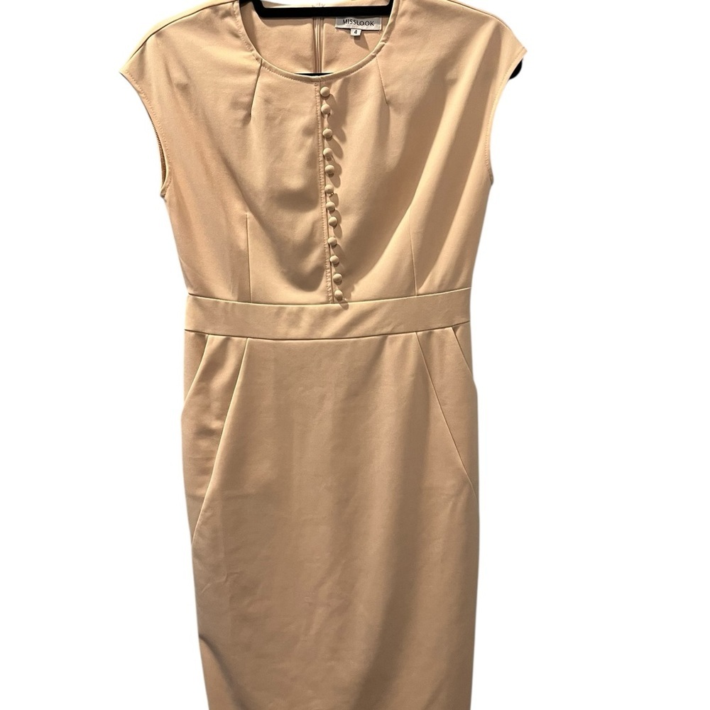 Set Of 2 Dresses MISSLOOK  Rewind Size 4 Buttoned Mini Dresses Sleeveless Halter - Picture 8 of 13